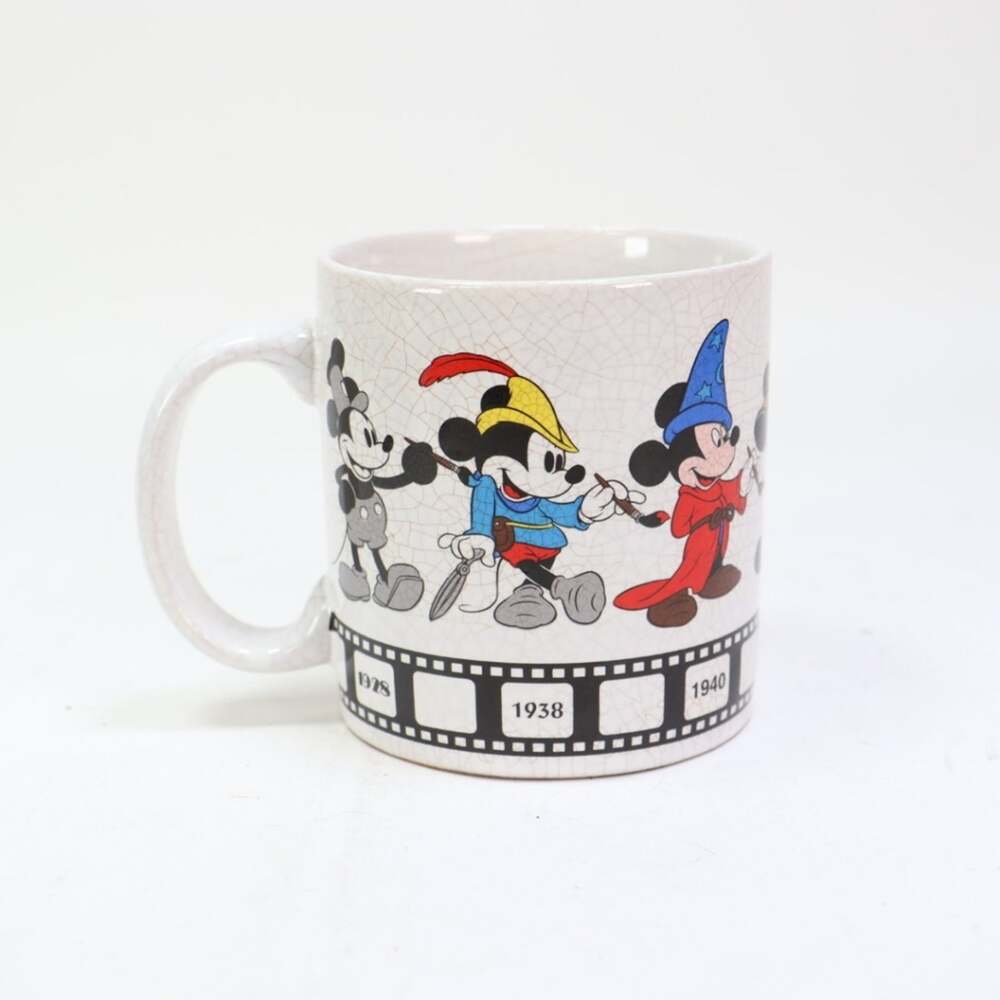 Disney Mickey Mouse Through the Years 1928-1990 Coffee Cup Mug Applause